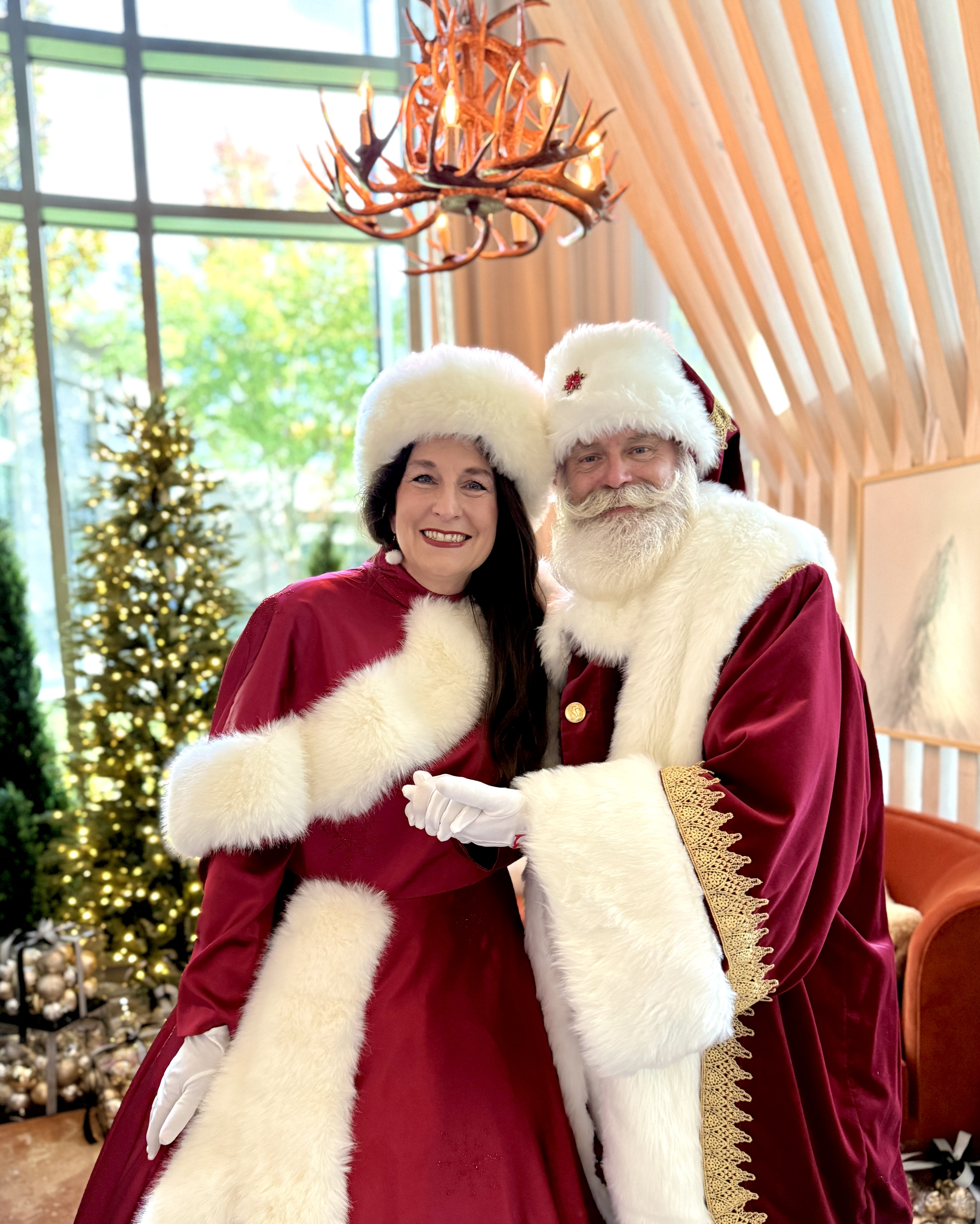 Santa and Mrs. Claus together at a holiday event